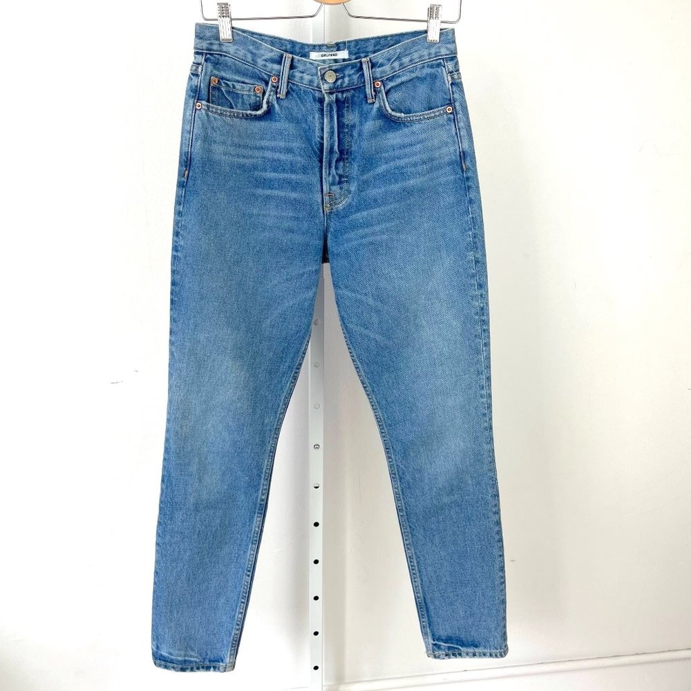 GRLFRND Karolina Jeans Green Eyed Lady Wash Button Fly Blue 27